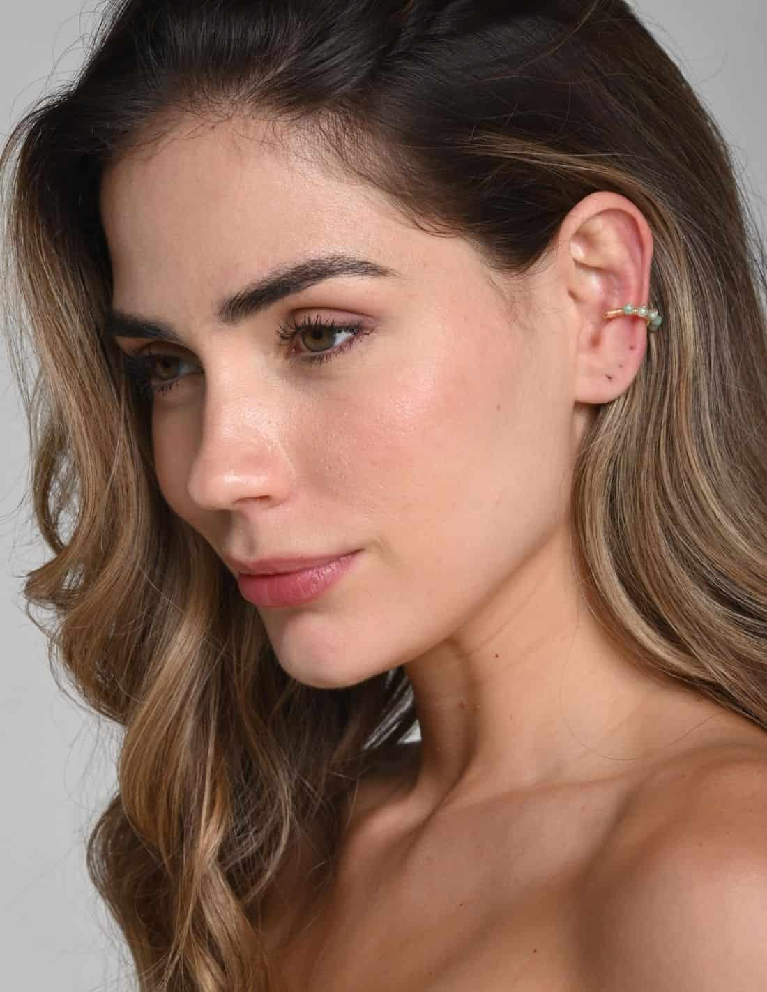 Ear Cuff Jazmin Mint Green - miniatura 1