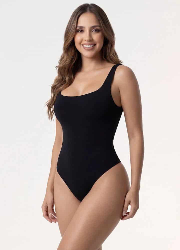 Body: Tiras gruesas, escote cuadrado, control abdominal | Salome 5002 - miniatura 1