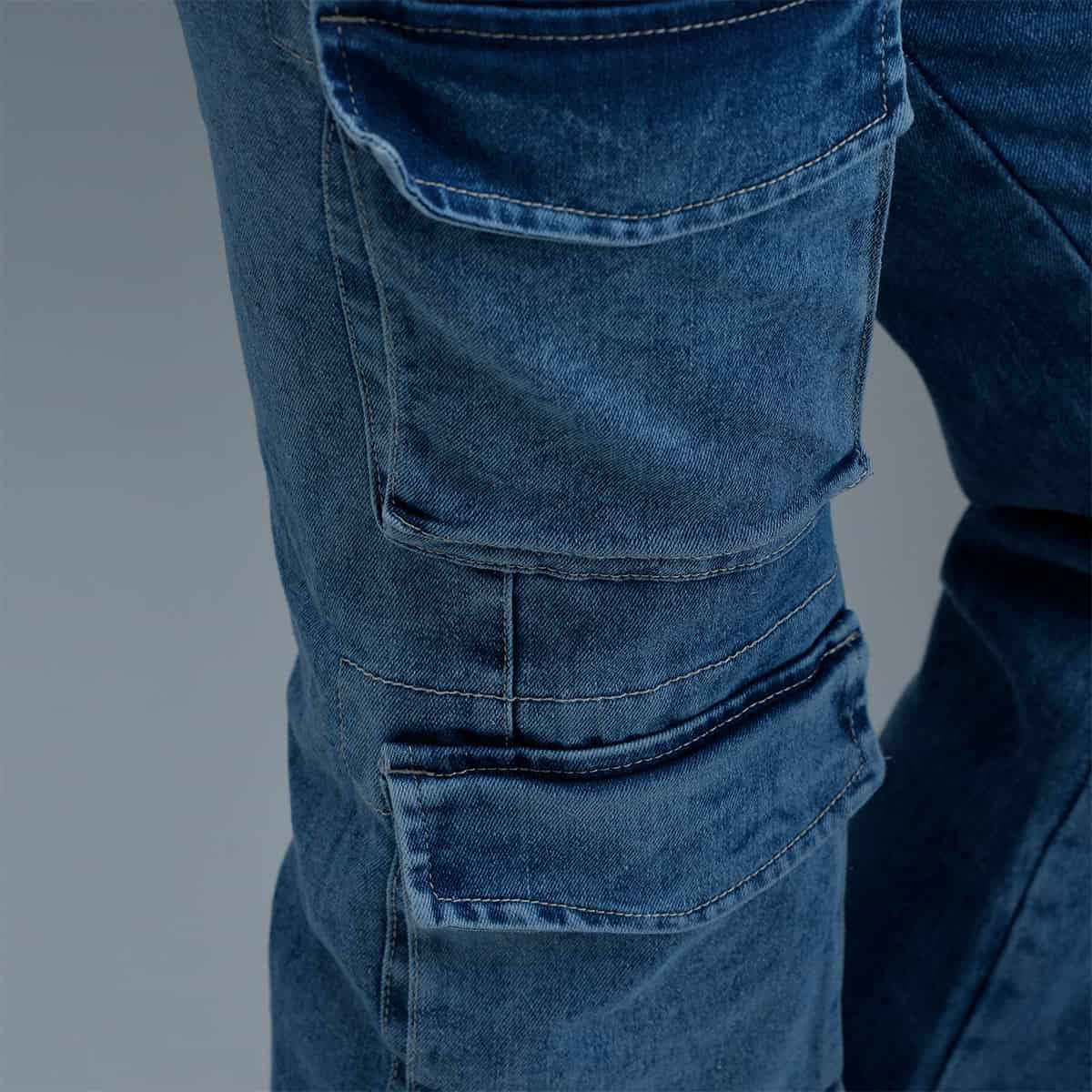Jeans Cargo Azul Mujer - miniatura 6