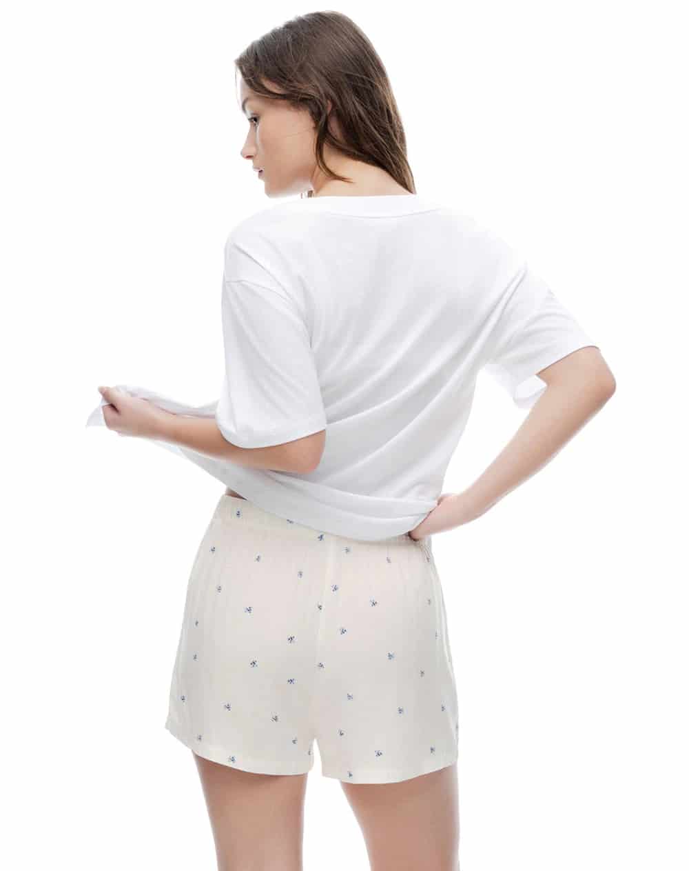 Short blanco estampado mujer - miniatura 2