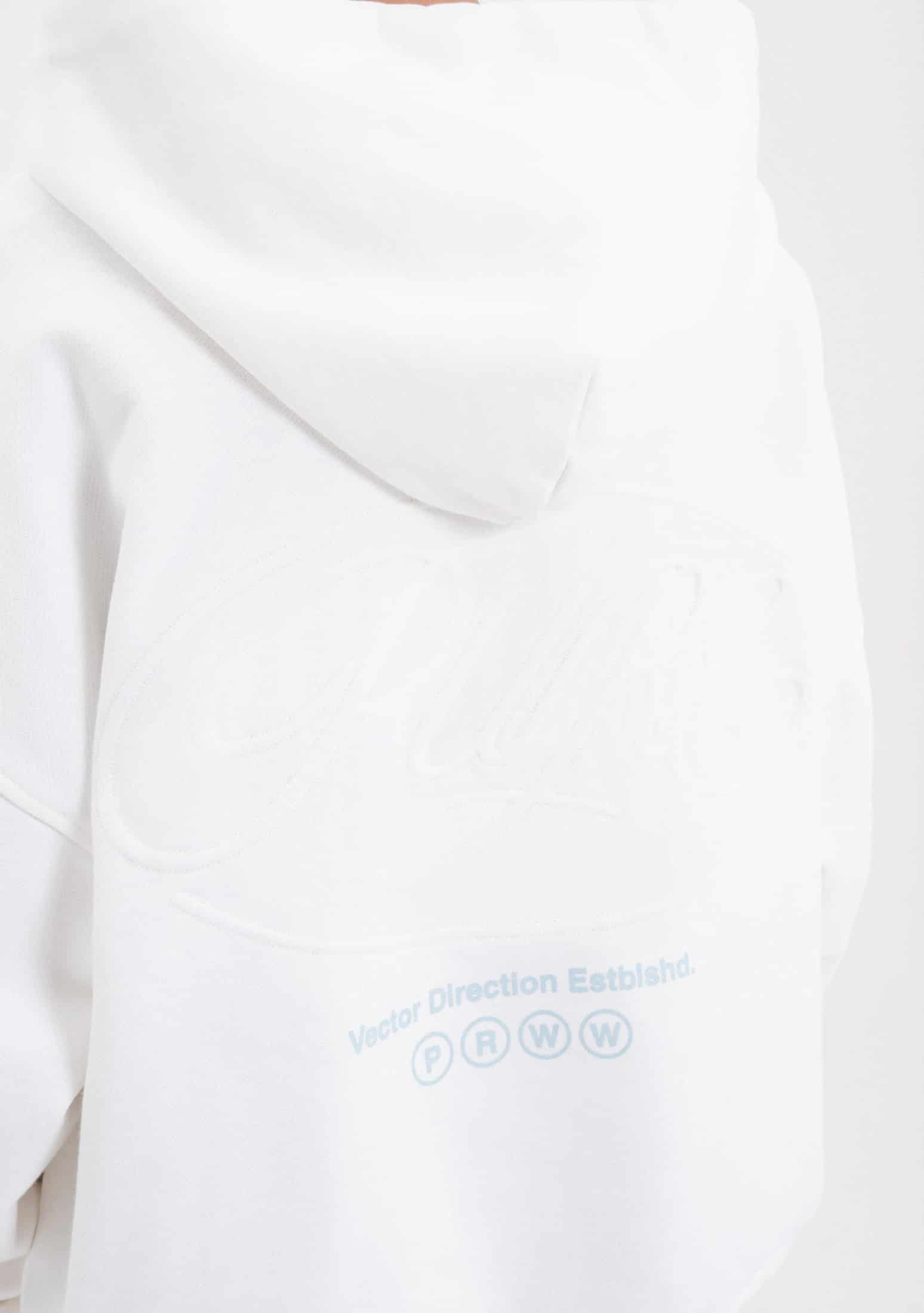Across The Lines White Zip Hoodie - miniatura 9