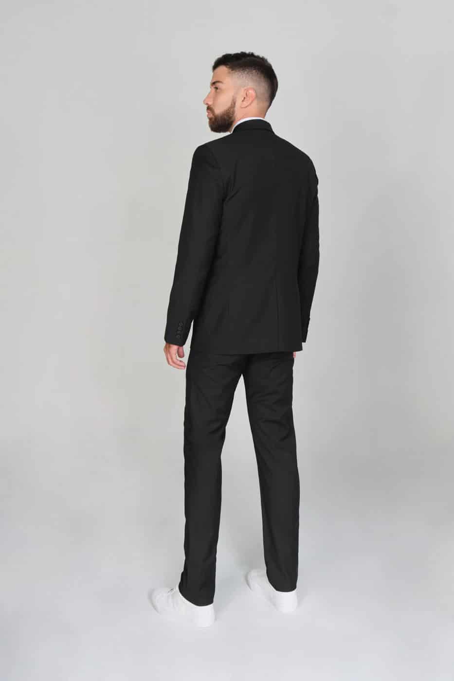 Traje Slim Fit Paño Negro - miniatura 4