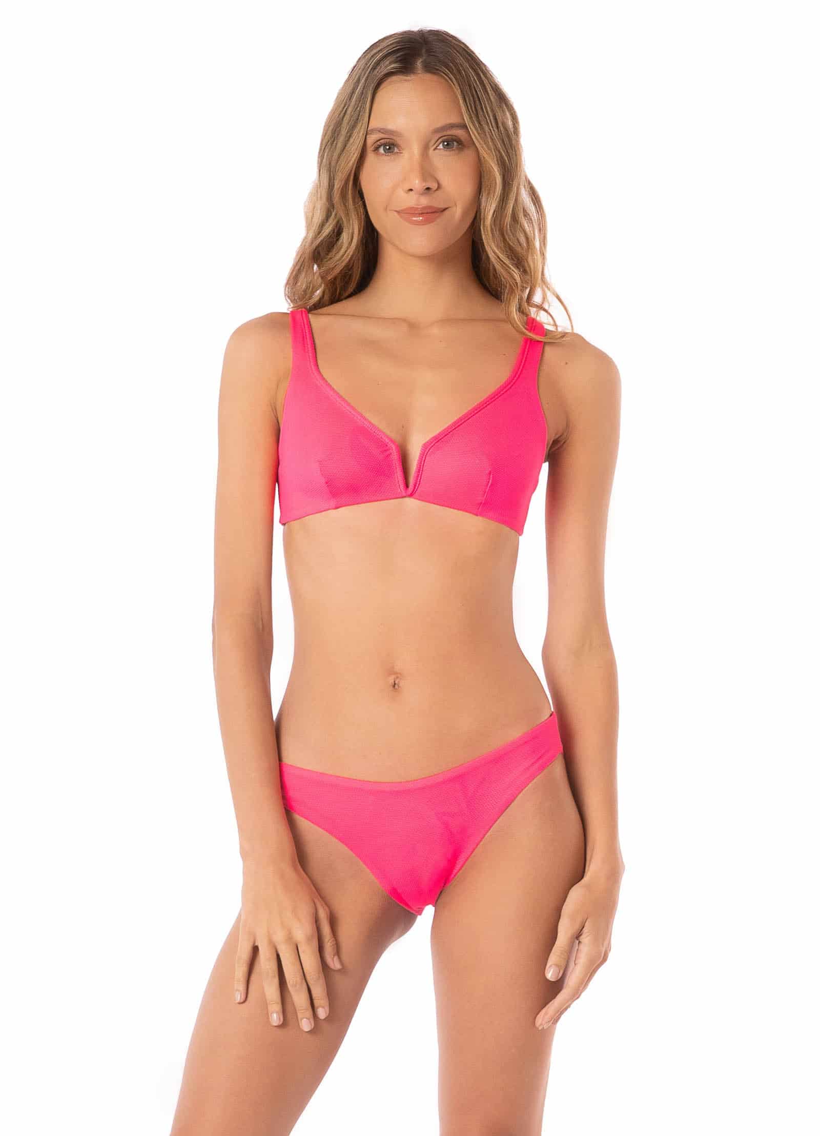Maaji Fuchsia Dianthus victory reversible bralette bikini top - miniatura 1