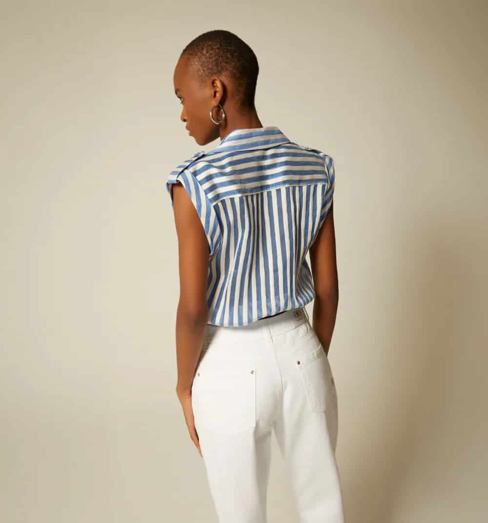 Blusa manga sisa frente cruzado - miniatura 13