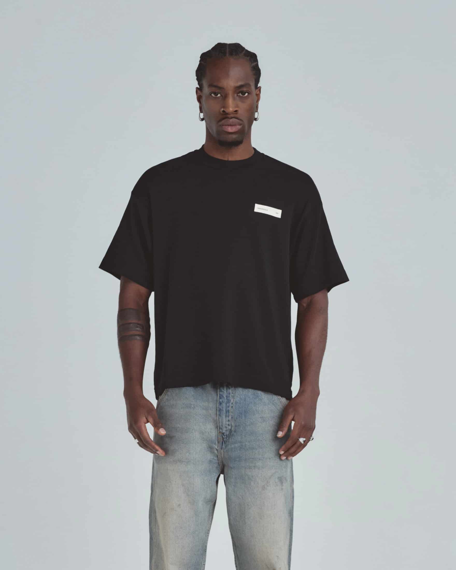 Line Basic Label Boxy Fit Tshirt Black - miniatura 2