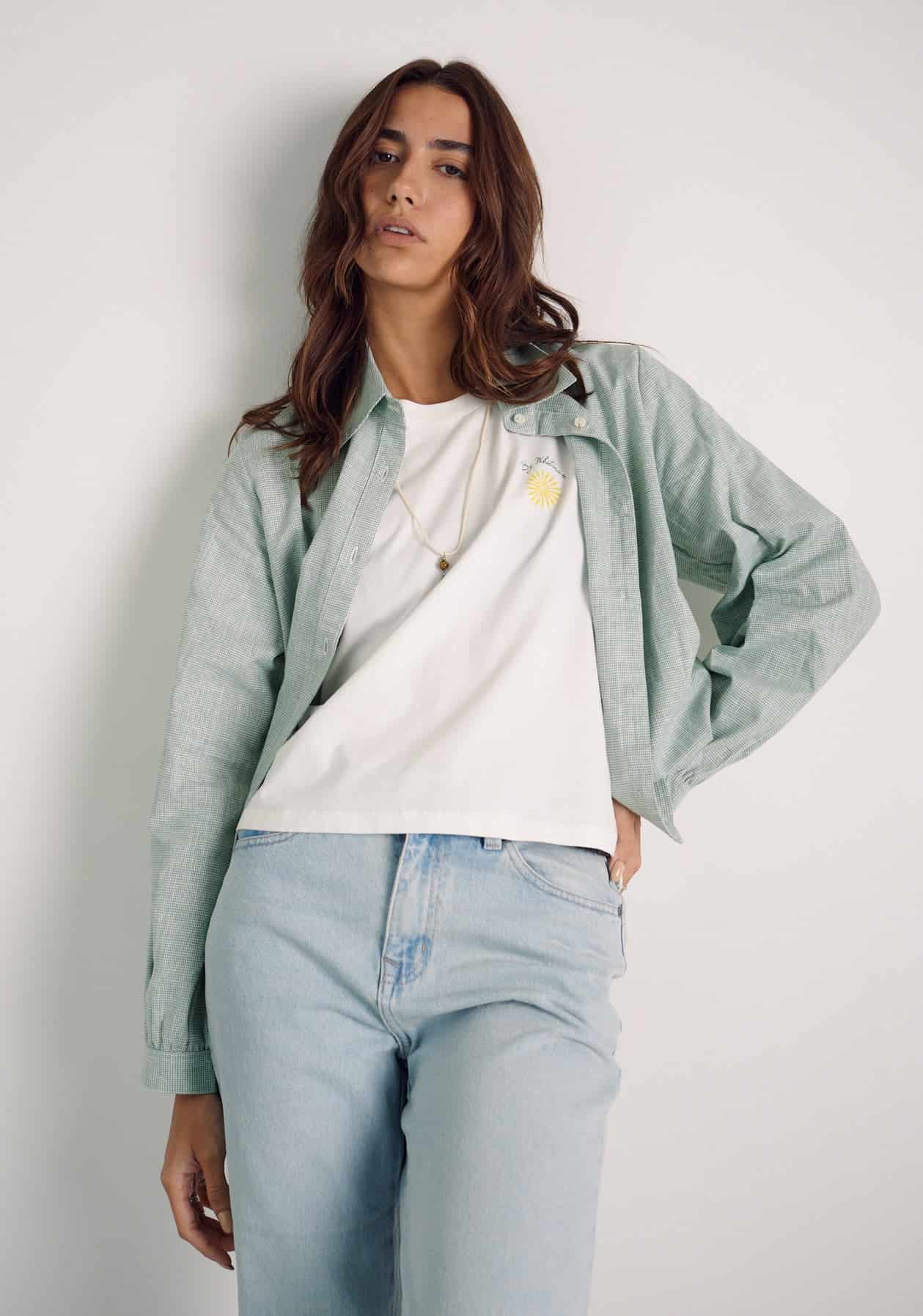 Camisa M Marianne Cuadros Verde Med - miniatura 3