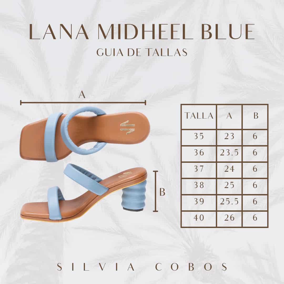 Silvia Cobos Lana tacón medio  Azúl - miniatura 5