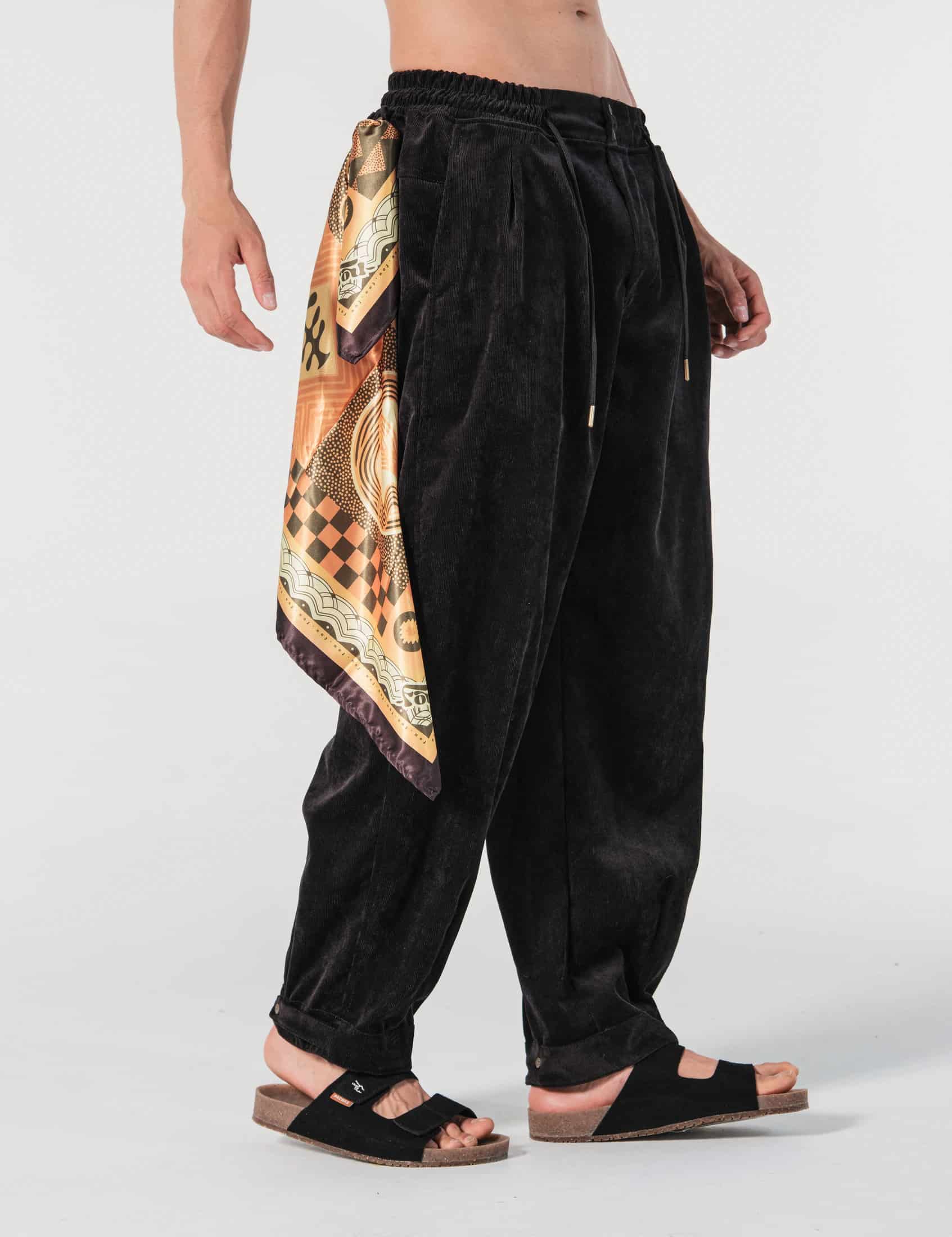 Pantalón Baggy Loose Fit Conexion Negro Hombre - miniatura 1