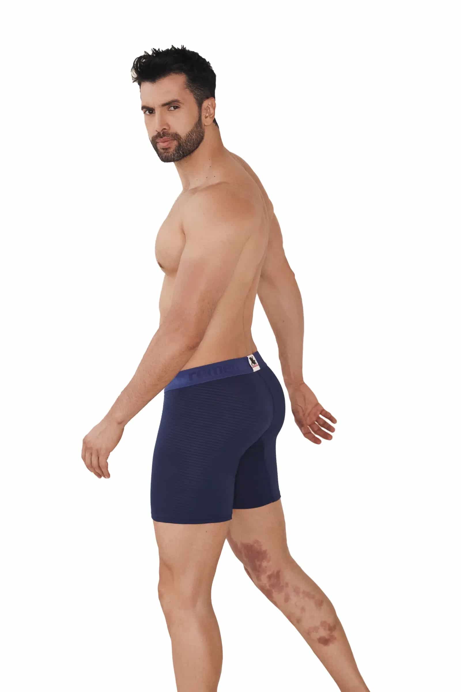 BOXER MICROFIBRA JACQUARD DESAGUJADO  AZUL OSCURO - miniatura 3