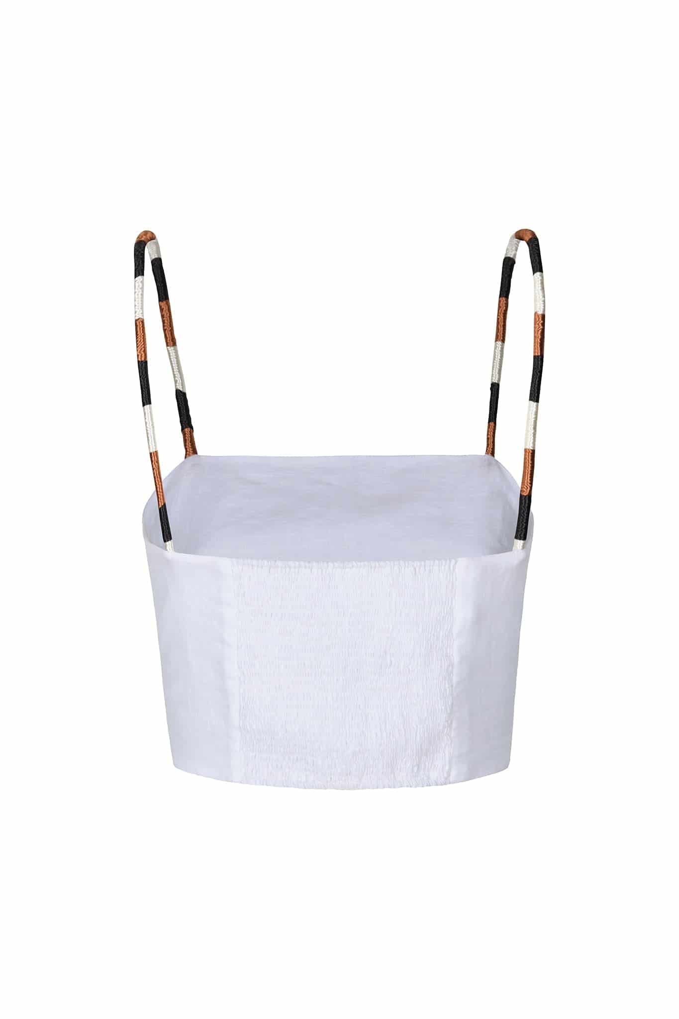 Guainia Linen Top / White Embroidered - miniatura 3