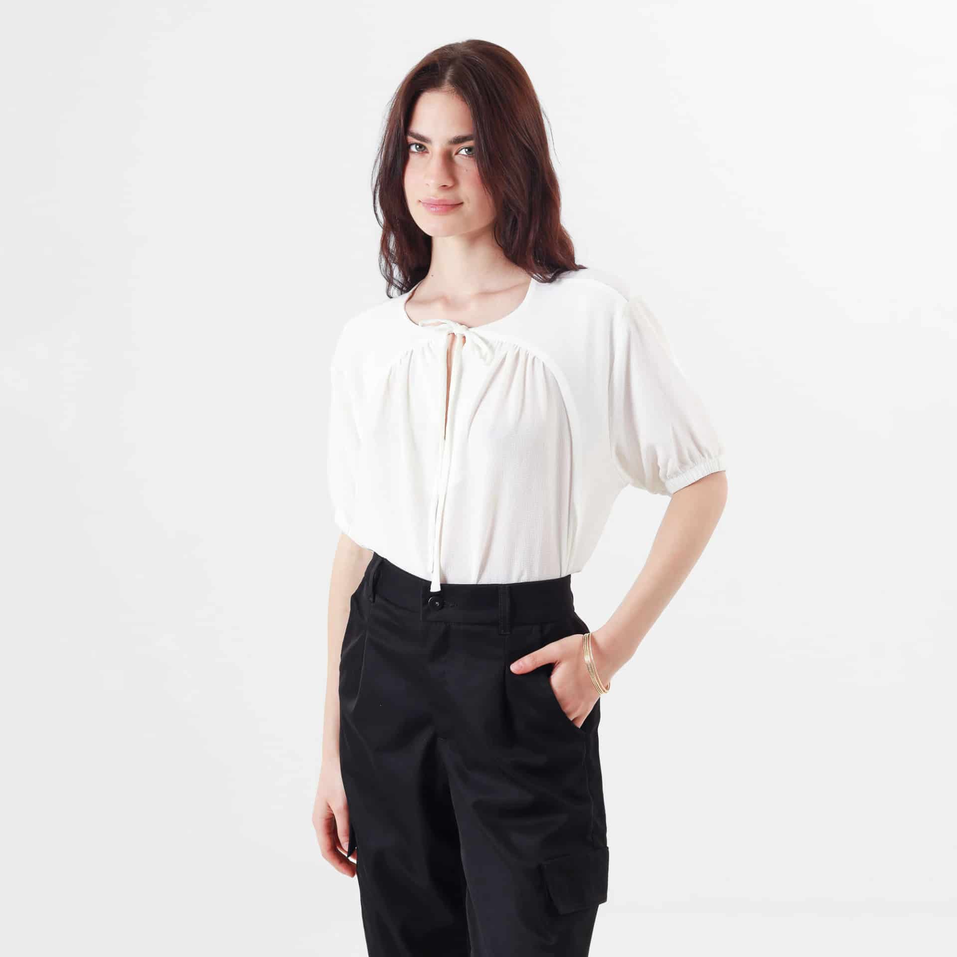 Blusa Cuello Redondo Manga 3Cuartos - miniatura 3