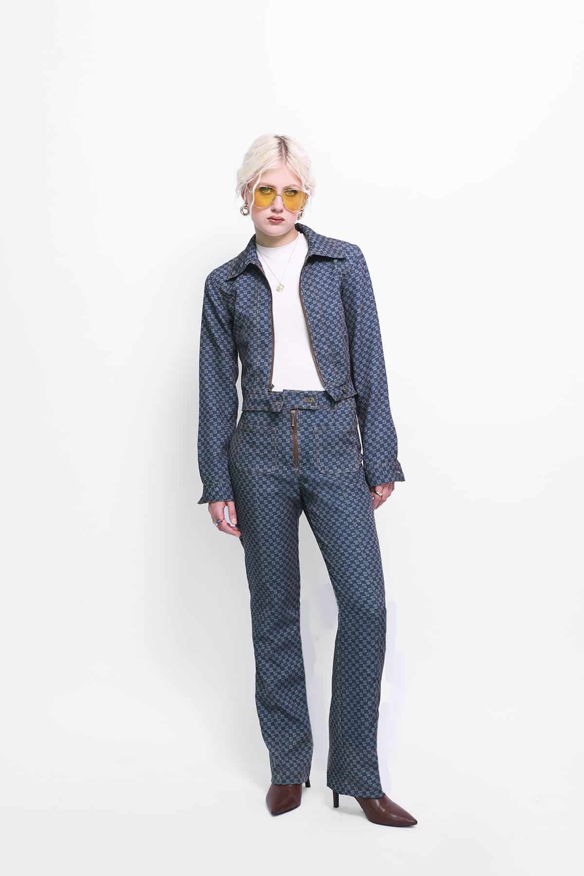 Monogram Pants in Denim - miniatura 2