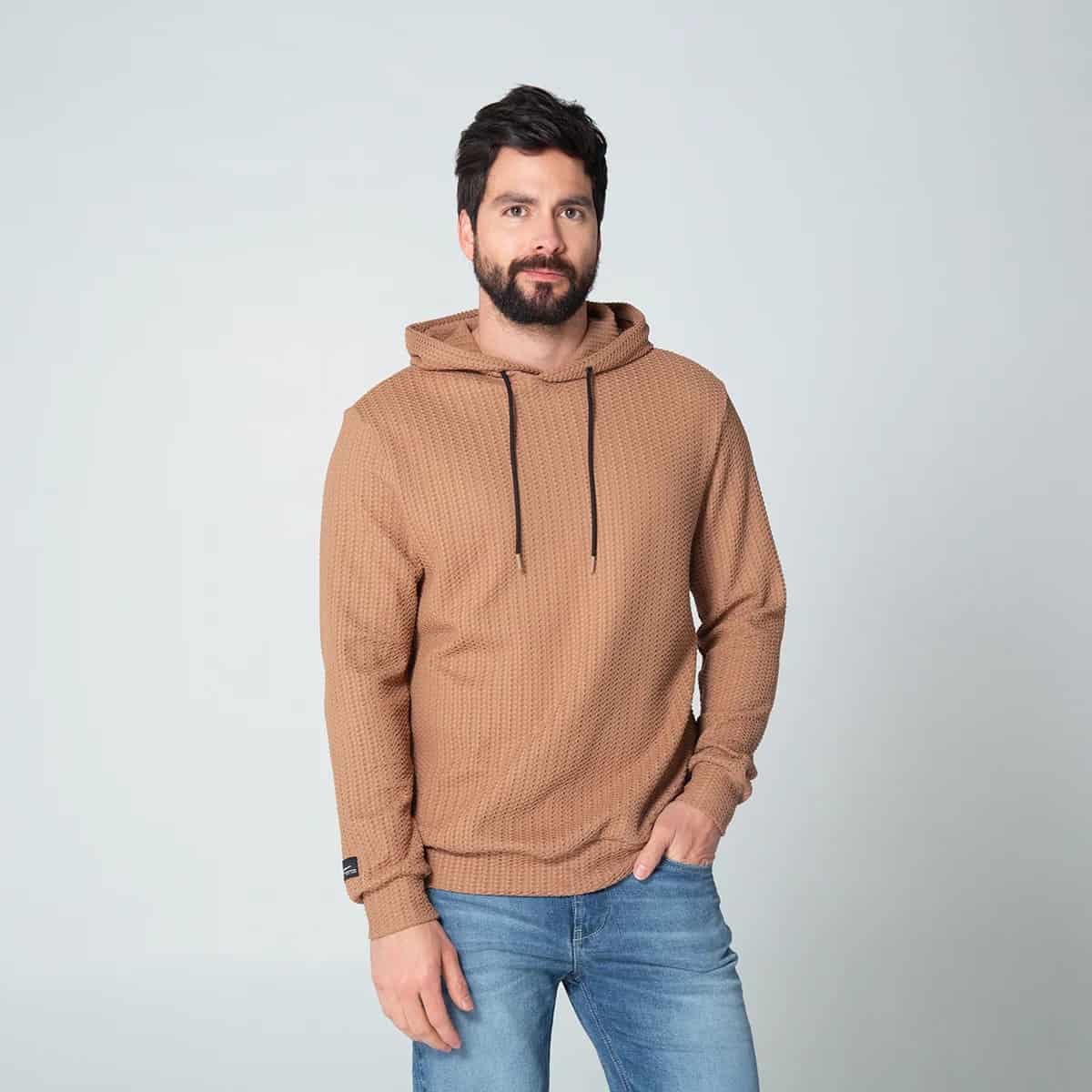 Buzo Hoddie Regular Moca - miniatura 1