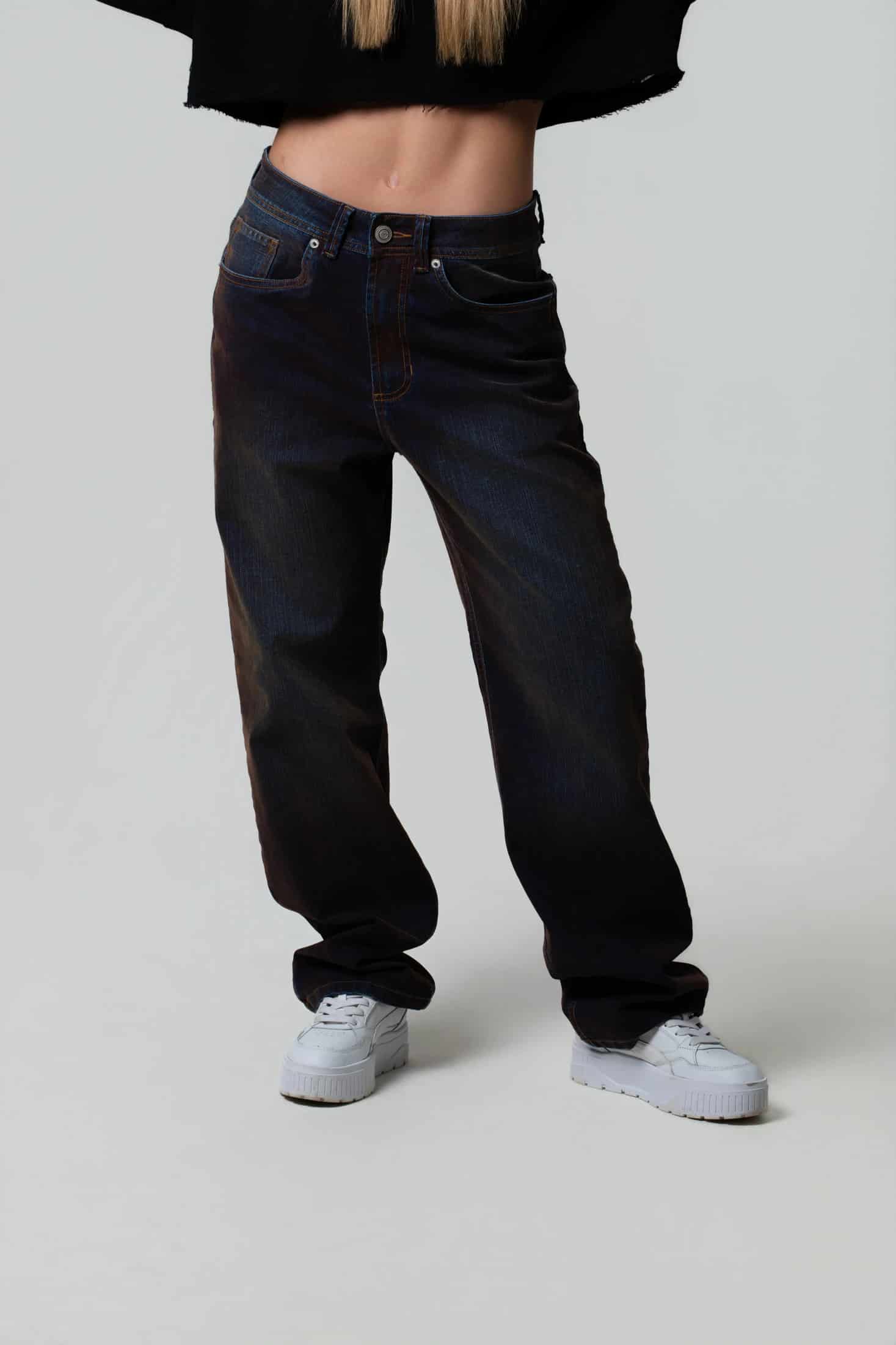 PANTALON 5 BOLSILLOS COLOR AZUL INDIGO - miniatura 1