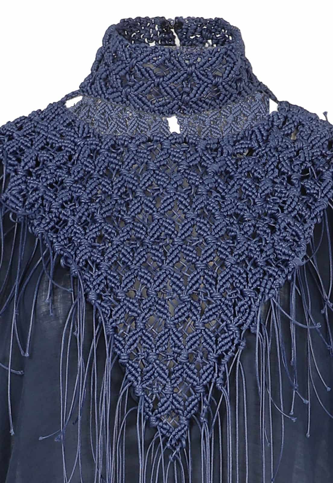 MACRAME FLOWER COLLAR DRESS - miniatura 5