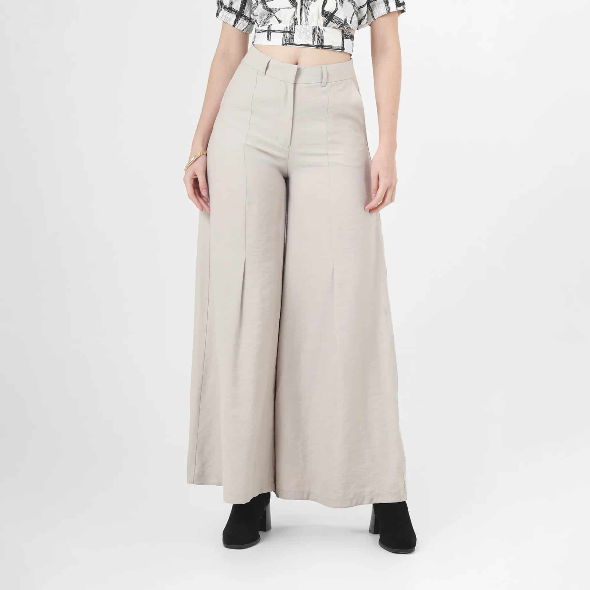 Pantalon Tiro Alto Bota Palazzo - miniatura 4