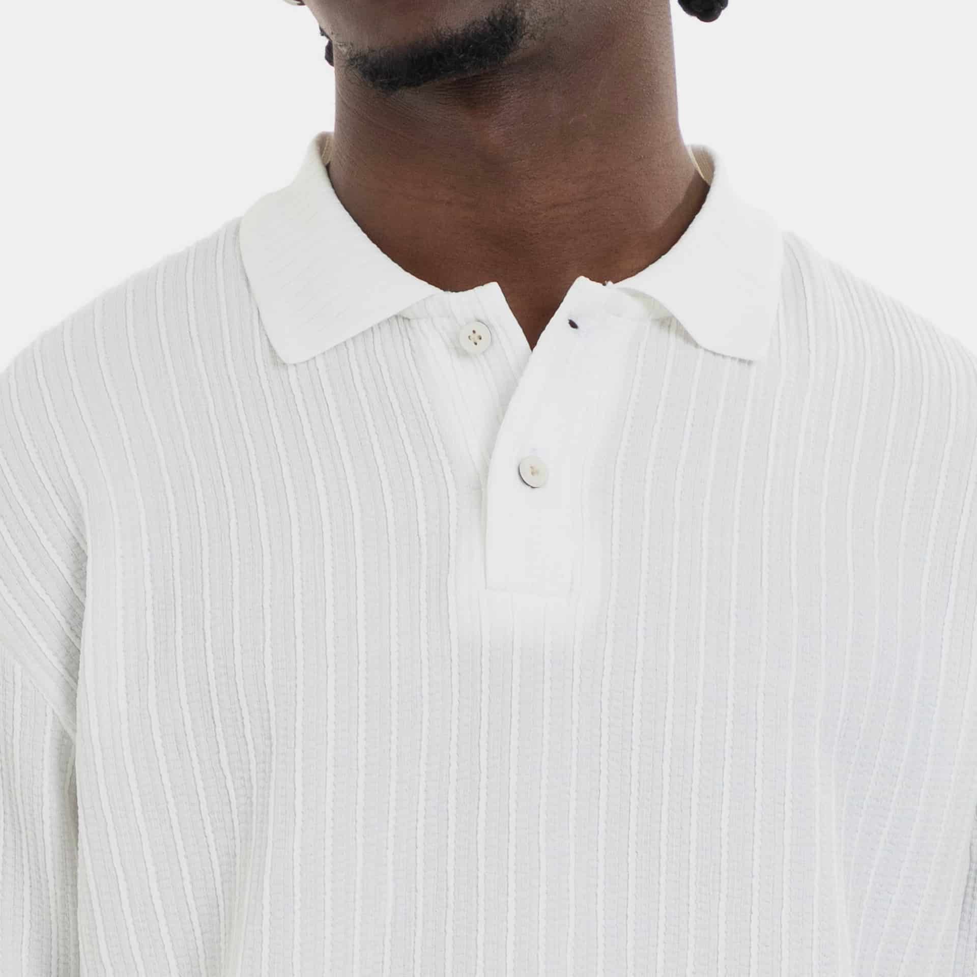 Refined Polo Knit Ivory - miniatura 6