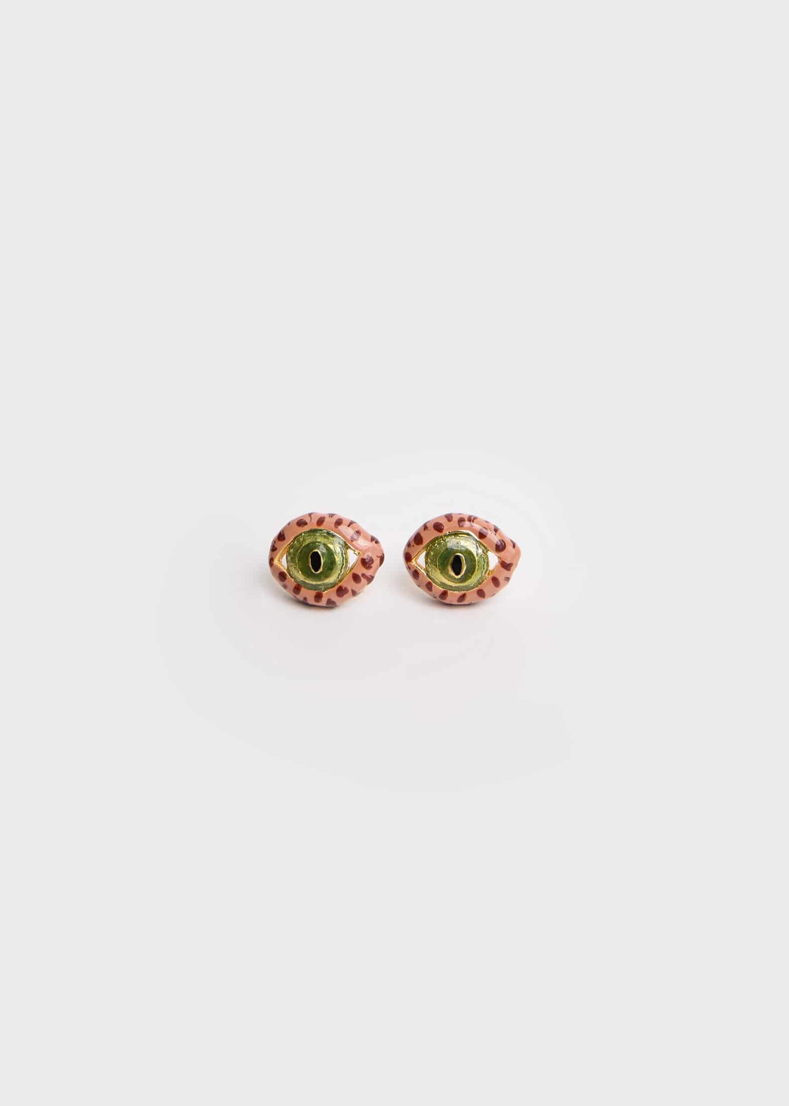 Aretes Cat Eye Mini Terracota - miniatura 3