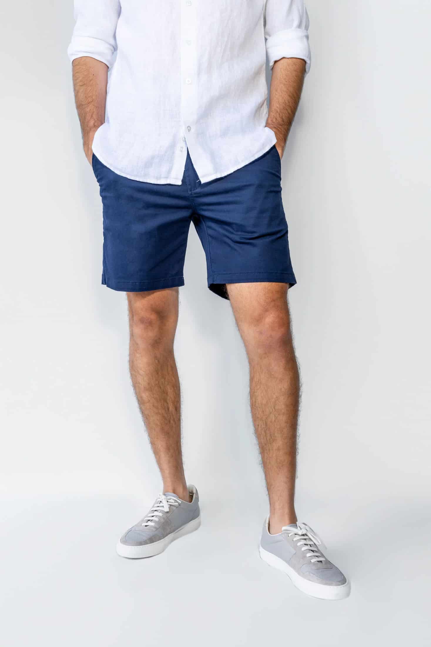 Bermuda Elastica Azul Navy - miniatura 1