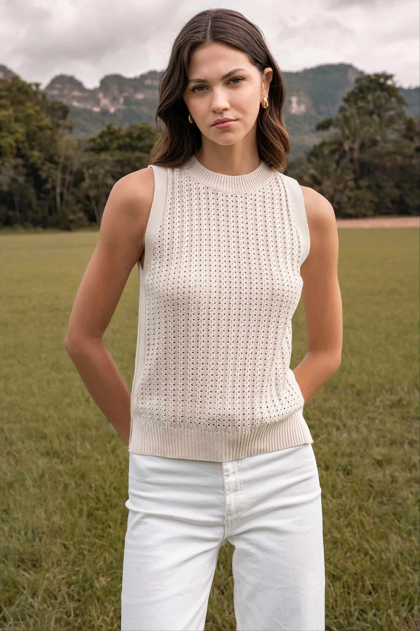 Top Barn Mujer Crema - miniatura 1