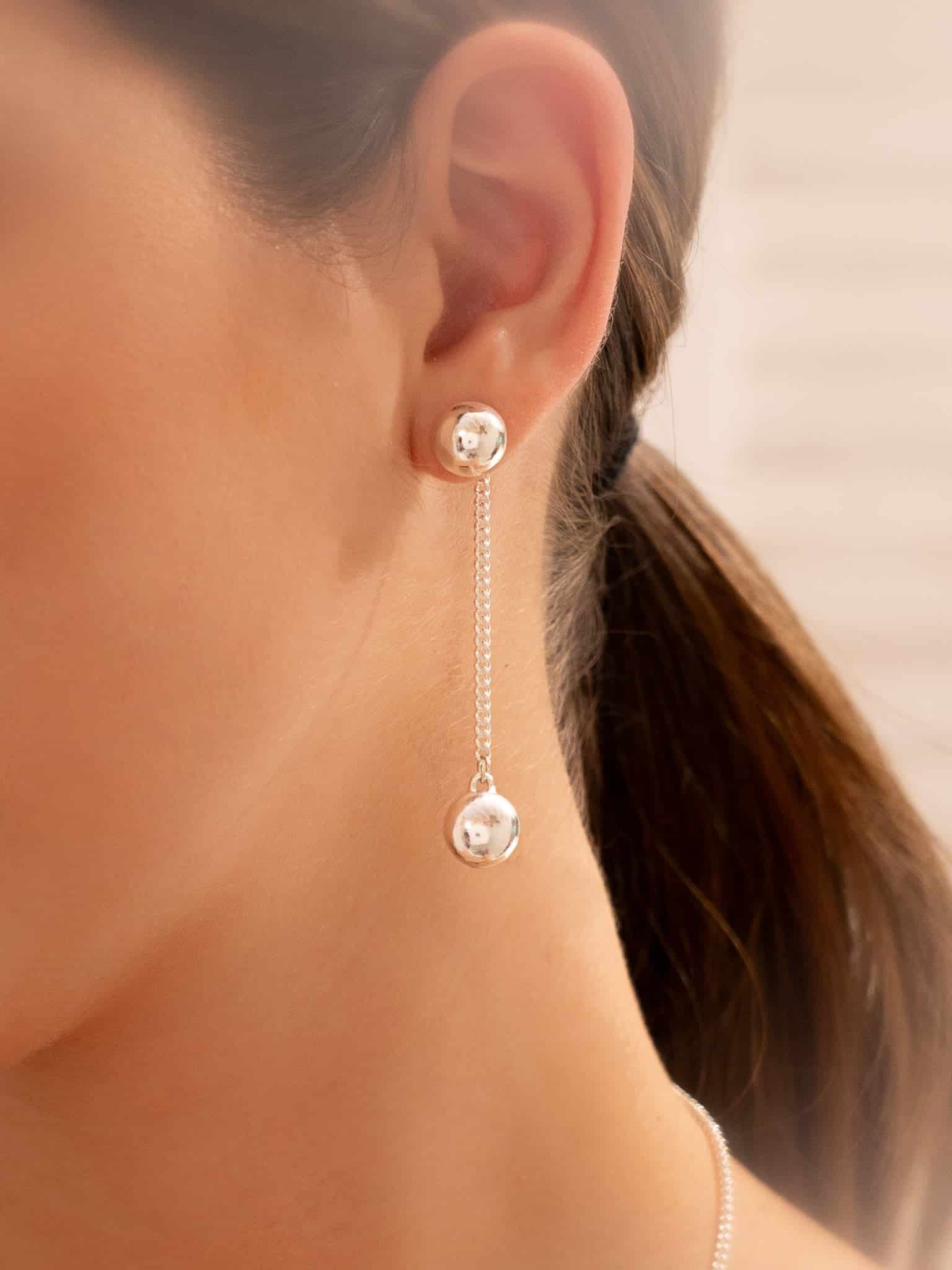 Aretes Cadena Bola - miniatura 2