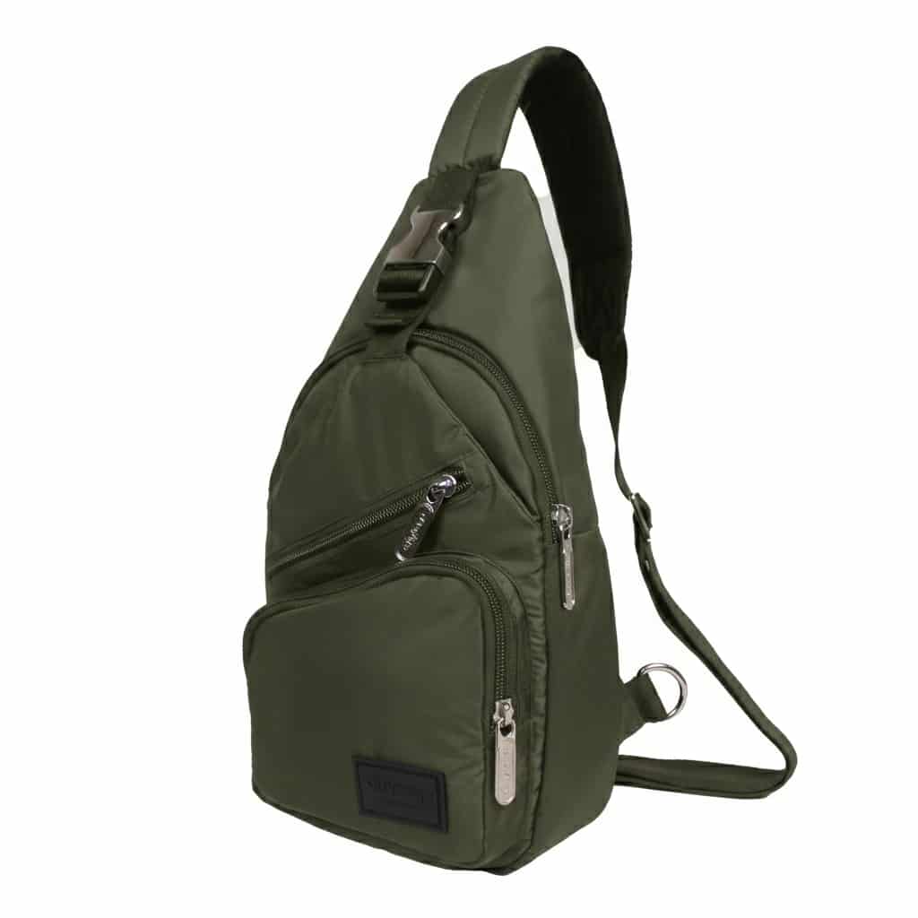 Bandolera Cruzada de Viaje Mediana Light Verde Militar -VM - miniatura 4