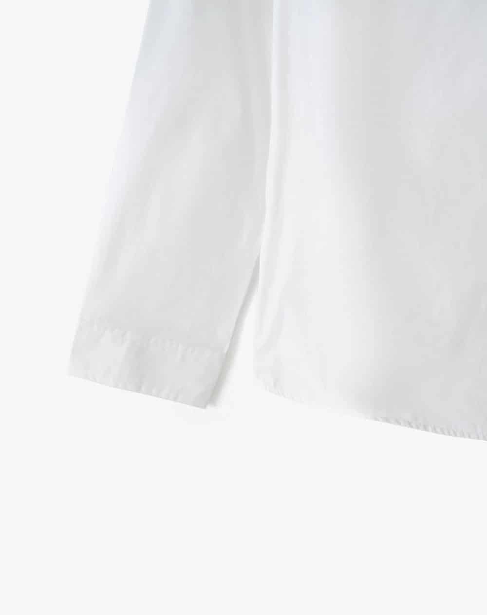 Camisa manga larga regular blanco mujer - miniatura 2