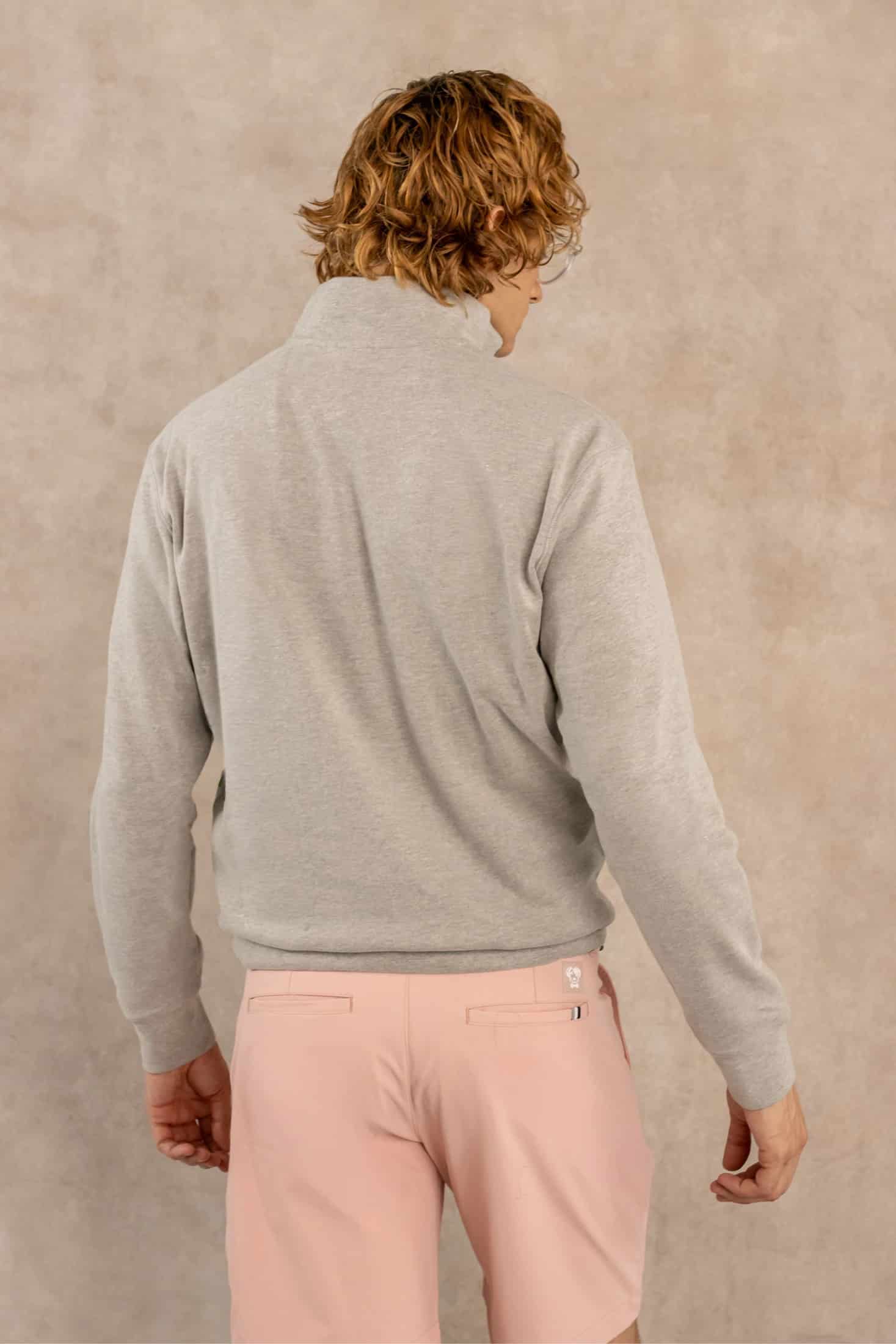 Halfzip Antimancha Gris Jaspe - miniatura 6