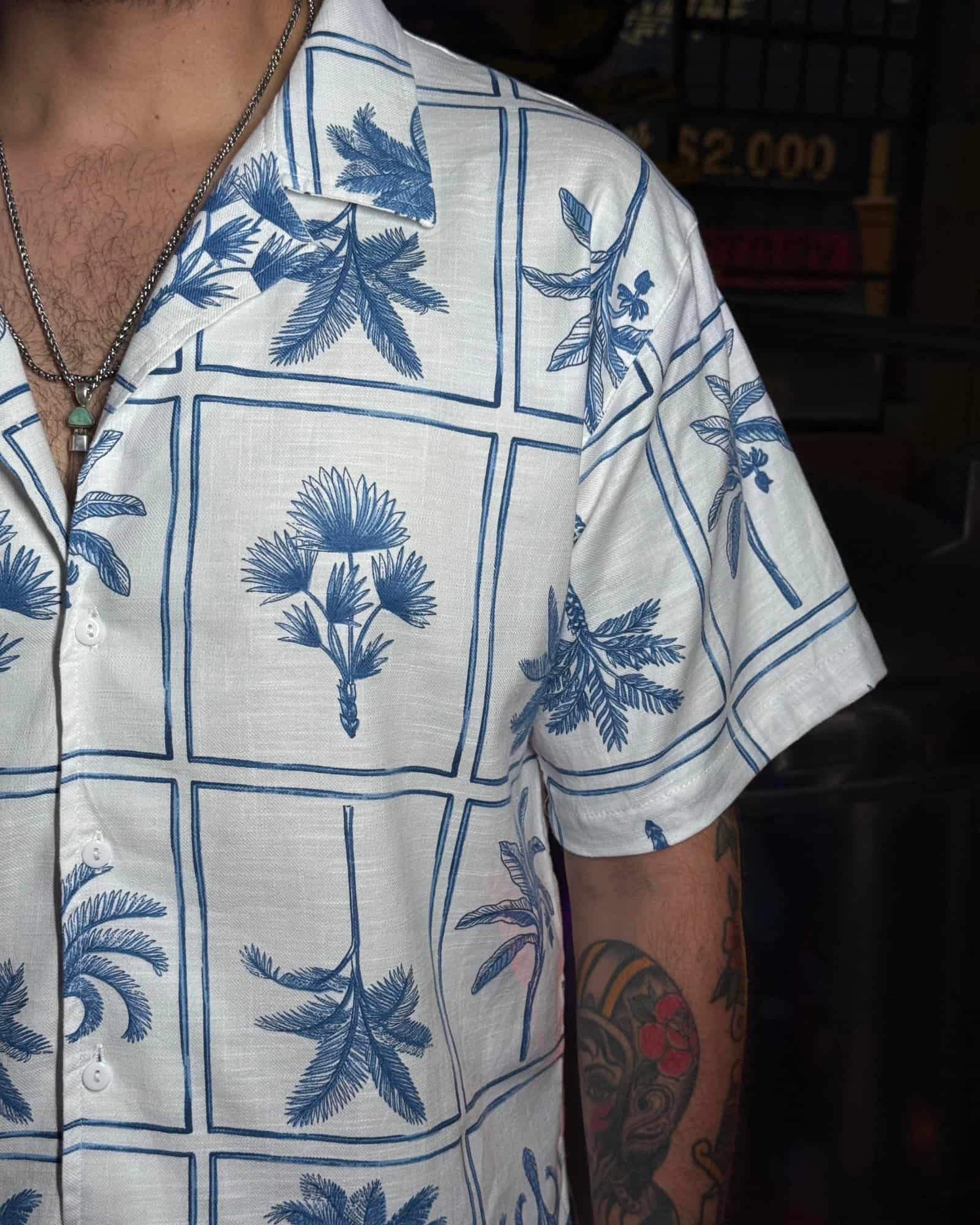 Camisa napoleon blue palms - miniatura 3