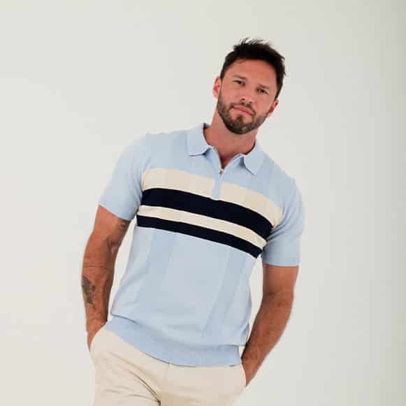 SUETER POLO MODA TEJIDO HOMBRE - miniatura 3