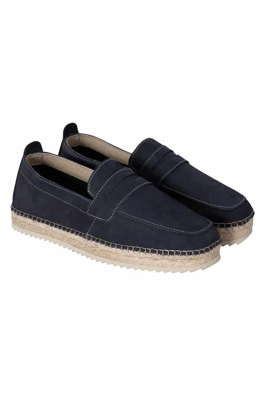 Men's leather espadrille navy masked - miniatura 3