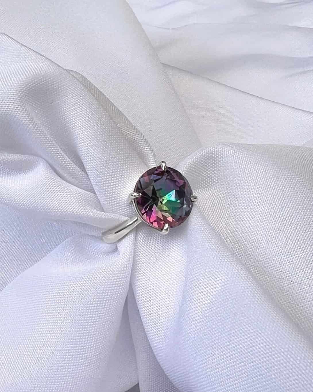 Anillo Topacio Mistico Redondo - miniatura 1