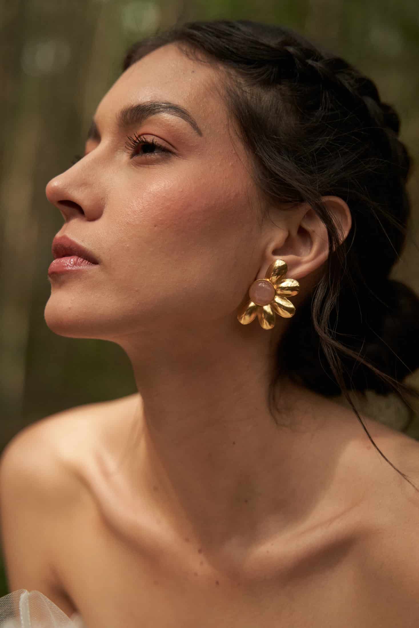 Aretes Media Flor - miniatura 3