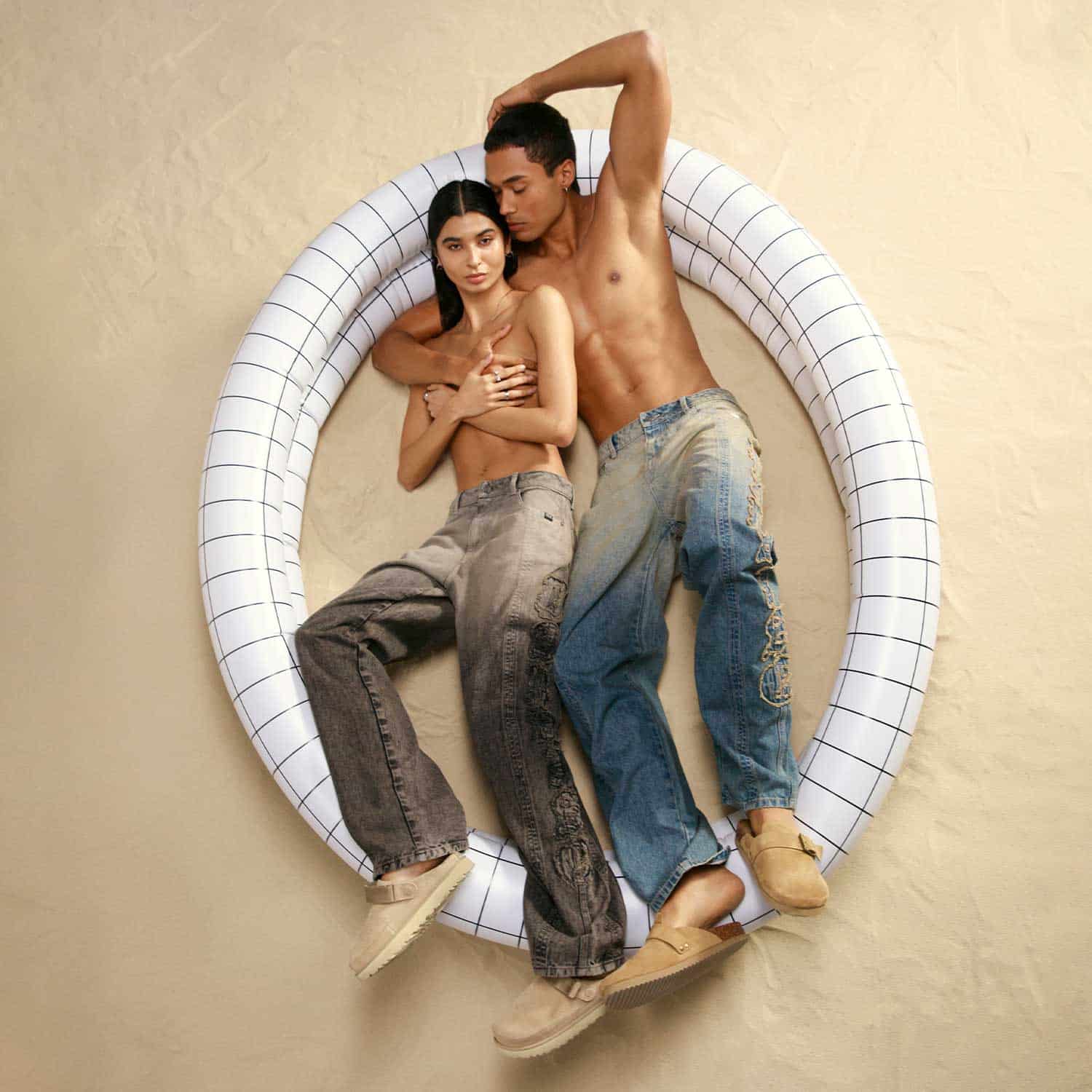 Barrel Denim Pants - Washed Blue - miniatura 9