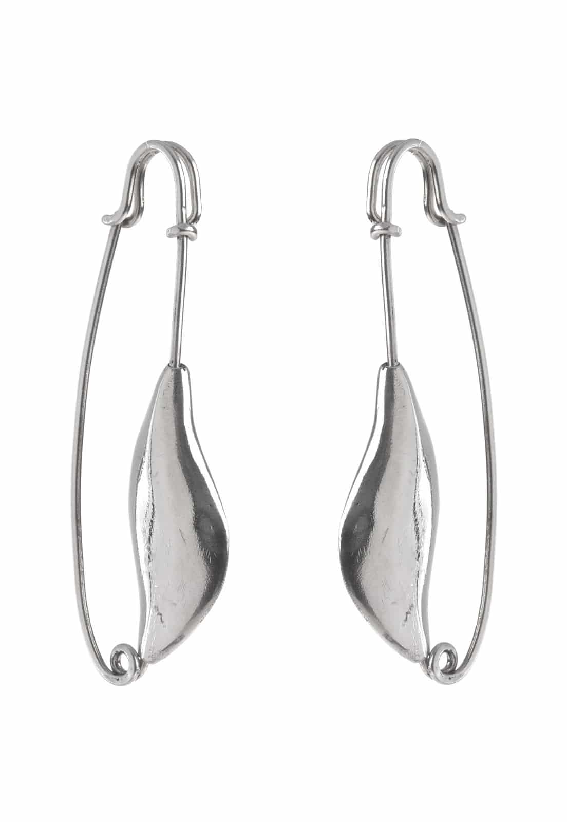 SILVER PIN EARRINGS - miniatura 1