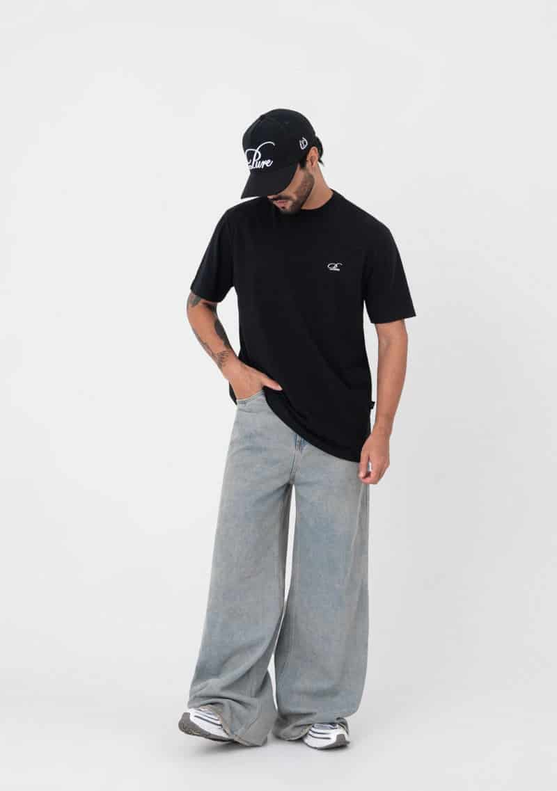 Atelier regular black t-shirt - miniatura 7