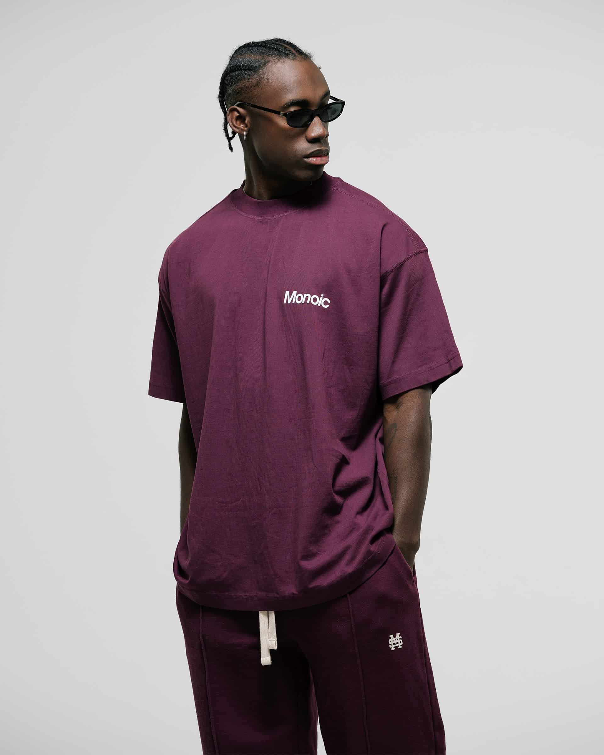 Camiseta Logo Oversized V3 - Burgundy - miniatura 4