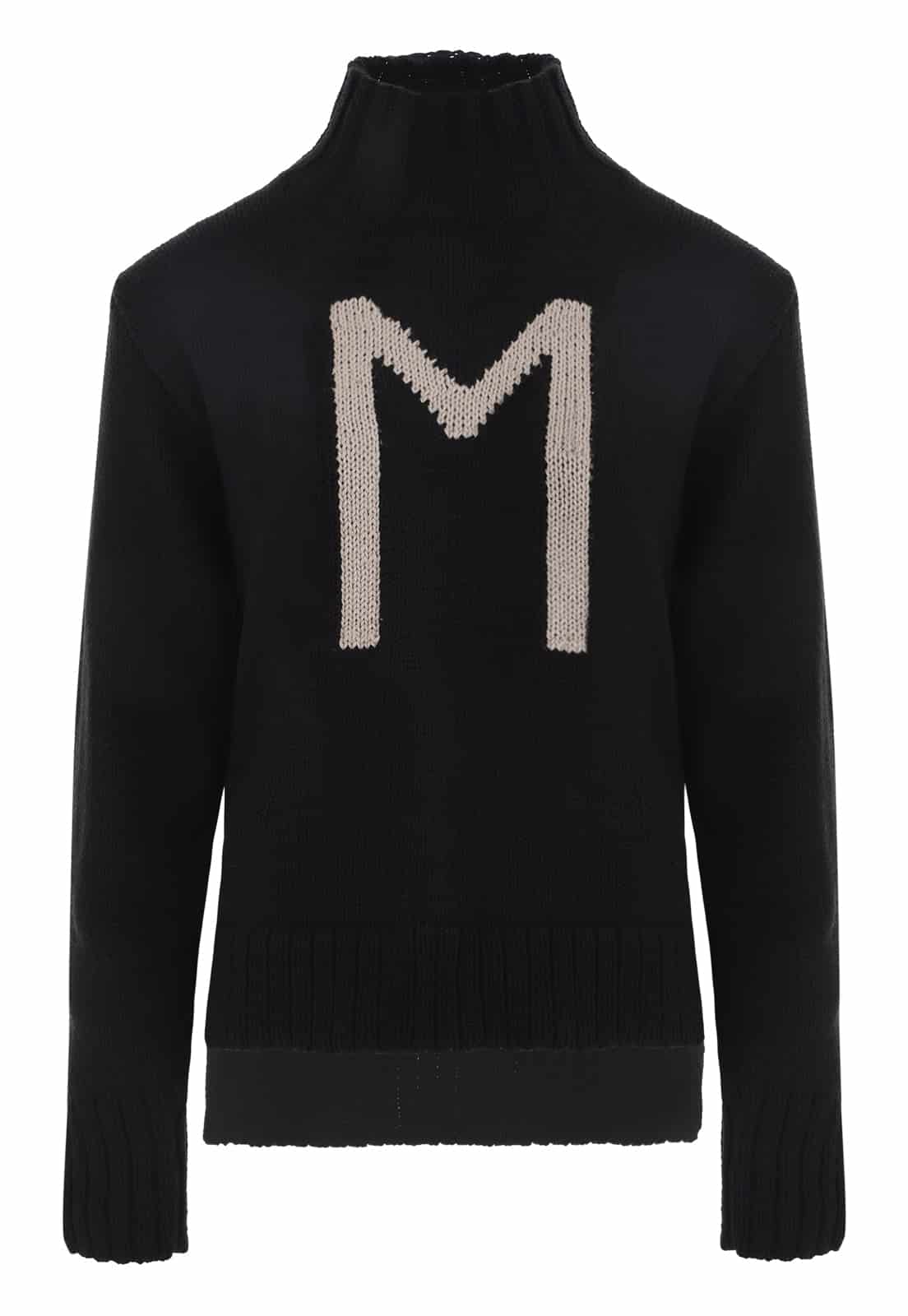 TURTLE NECK LETTER SWEATER - miniatura 1