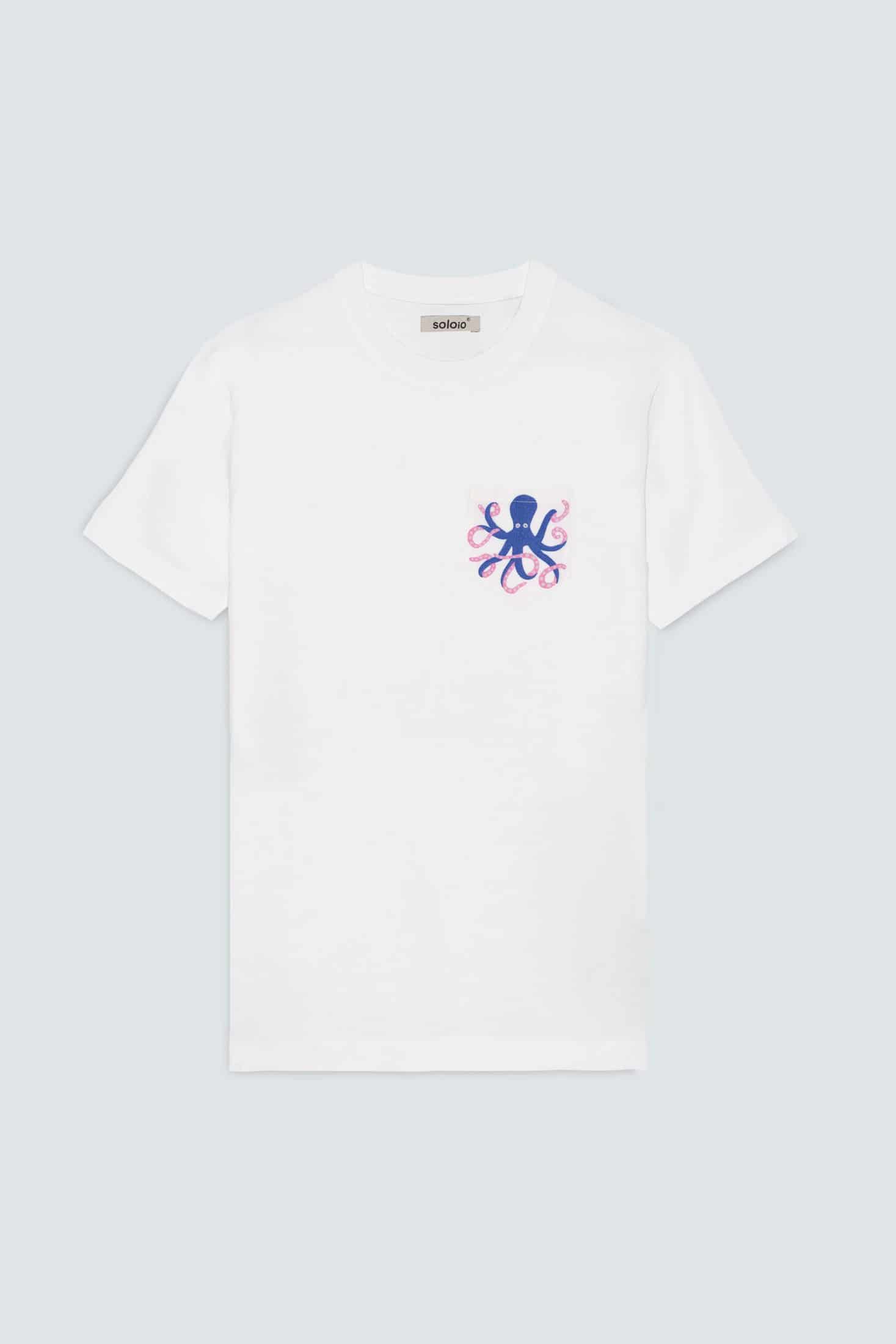 Men's cotton t-shirt octopus - miniatura 1