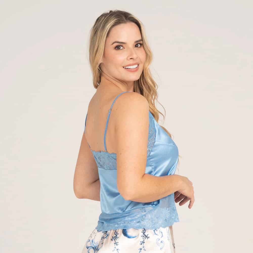 Camisa Tiras Satin Unicolor - miniatura 2