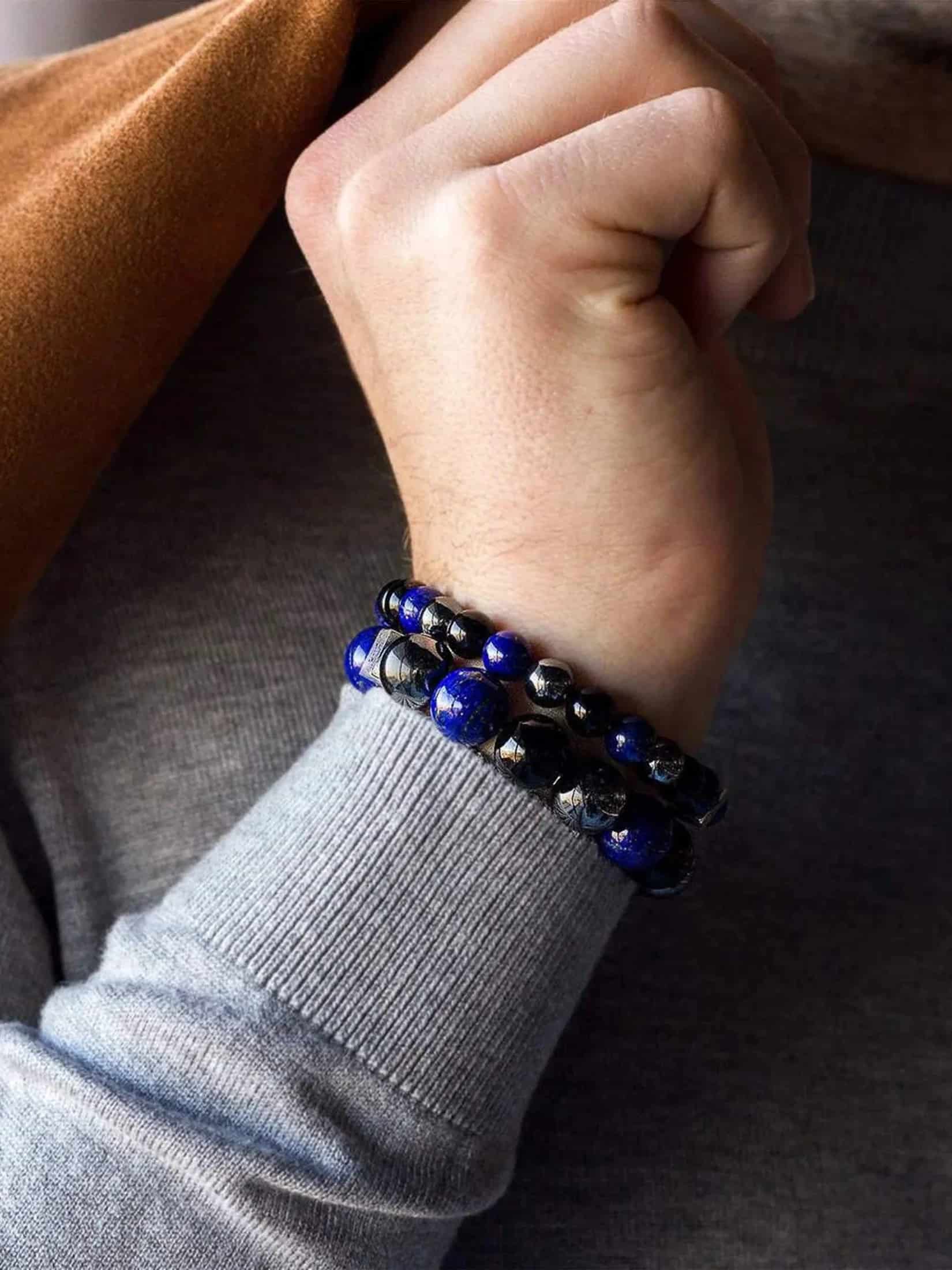 Brazalete Tayrona Lapislázuli 8mm - miniatura 3