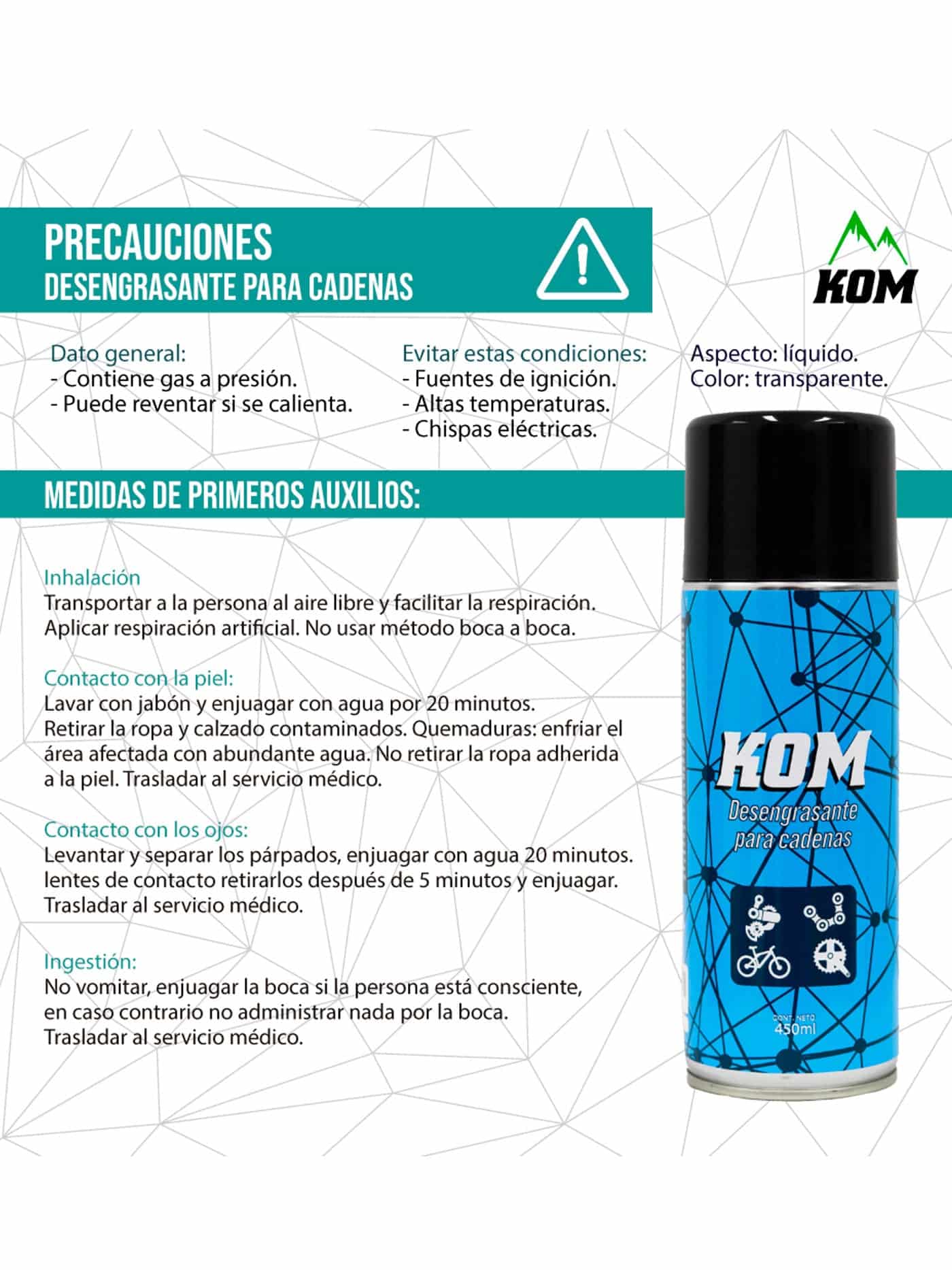 Desengrasante de cadena ciclismo, motos Aerosol 450 ml - miniatura 2