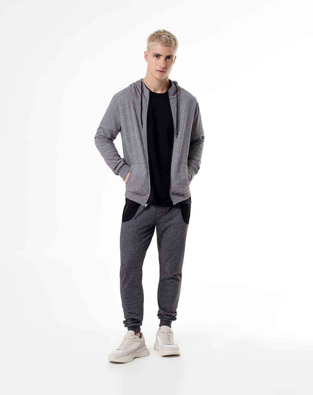 Chaqueta regular algodón gris hombre - miniatura 4