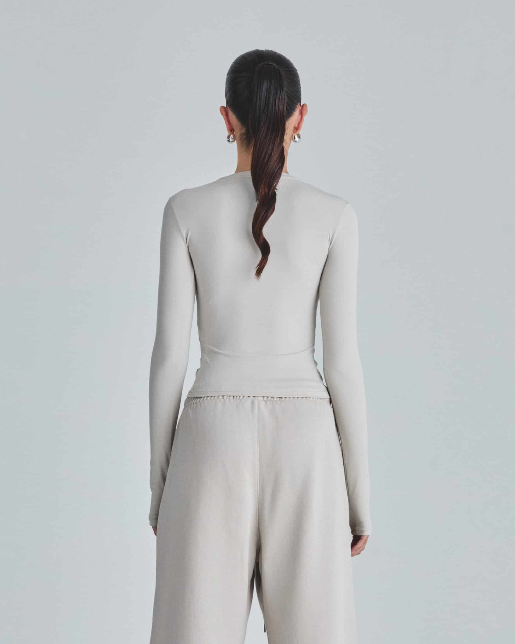 W Line Basic Long Sleeve Tshirt Light Gray - miniatura 7