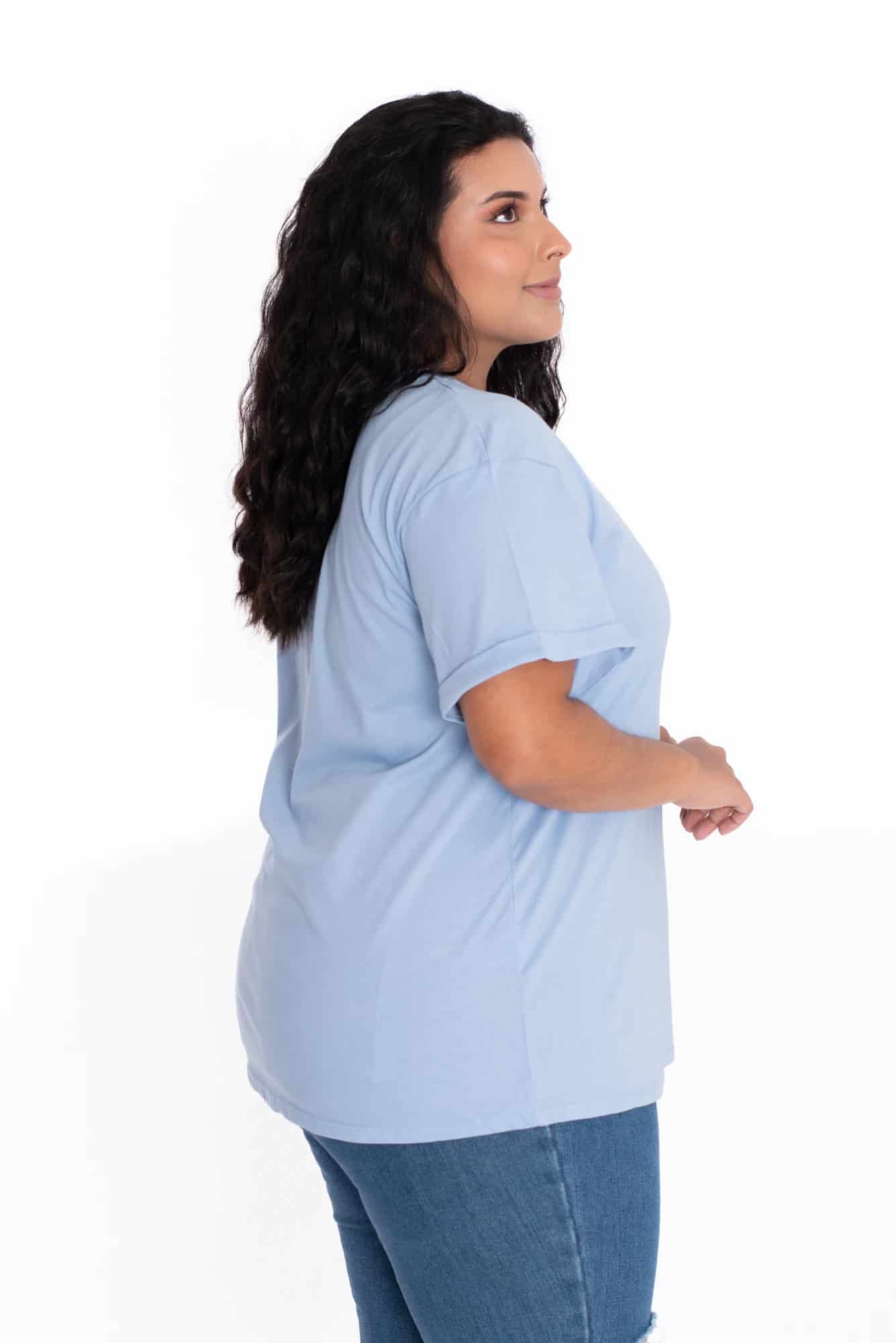 Camiseta Oversize Azul Claro - miniatura 17