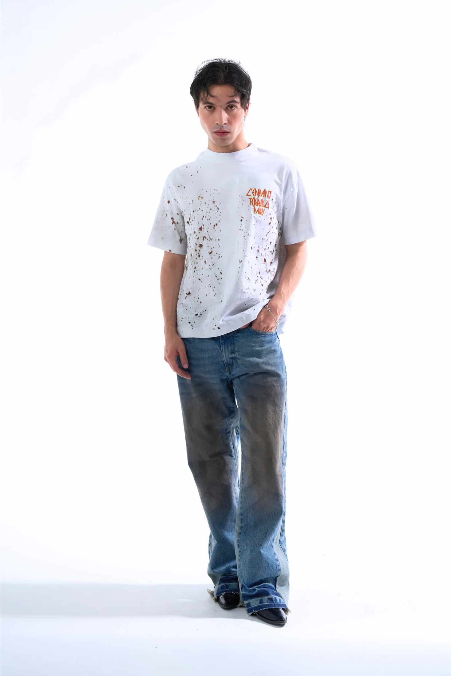 DIRTY FLARED JEANS - miniatura 2