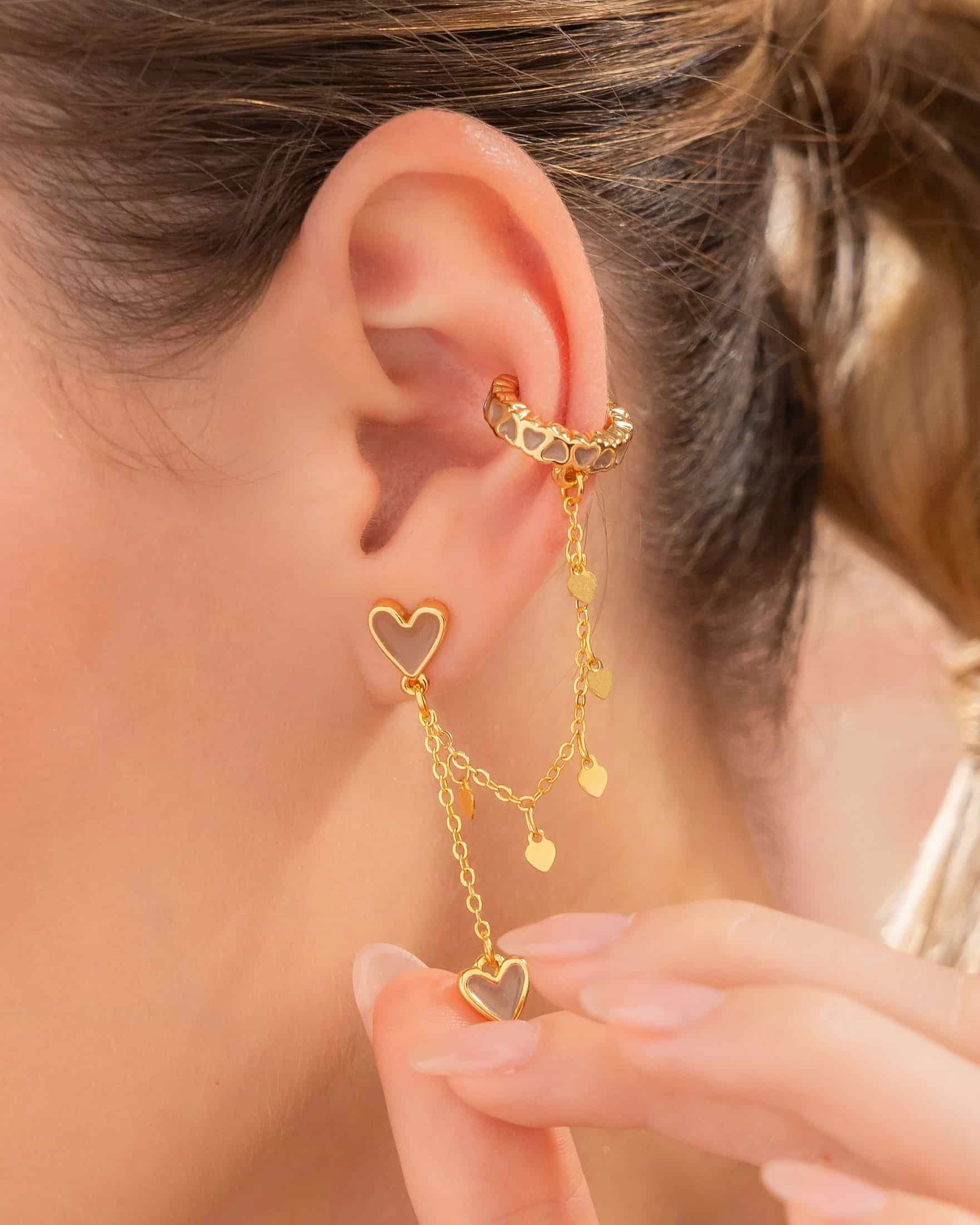 Set De Aretes Corazón - miniatura 3