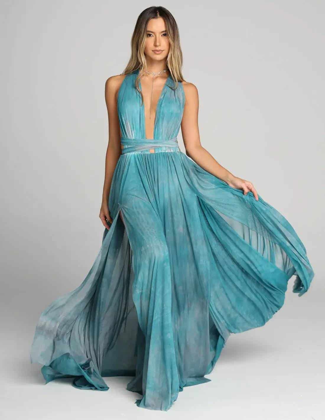 Vestido Hydra Spotted Blue + Black - miniatura 1
