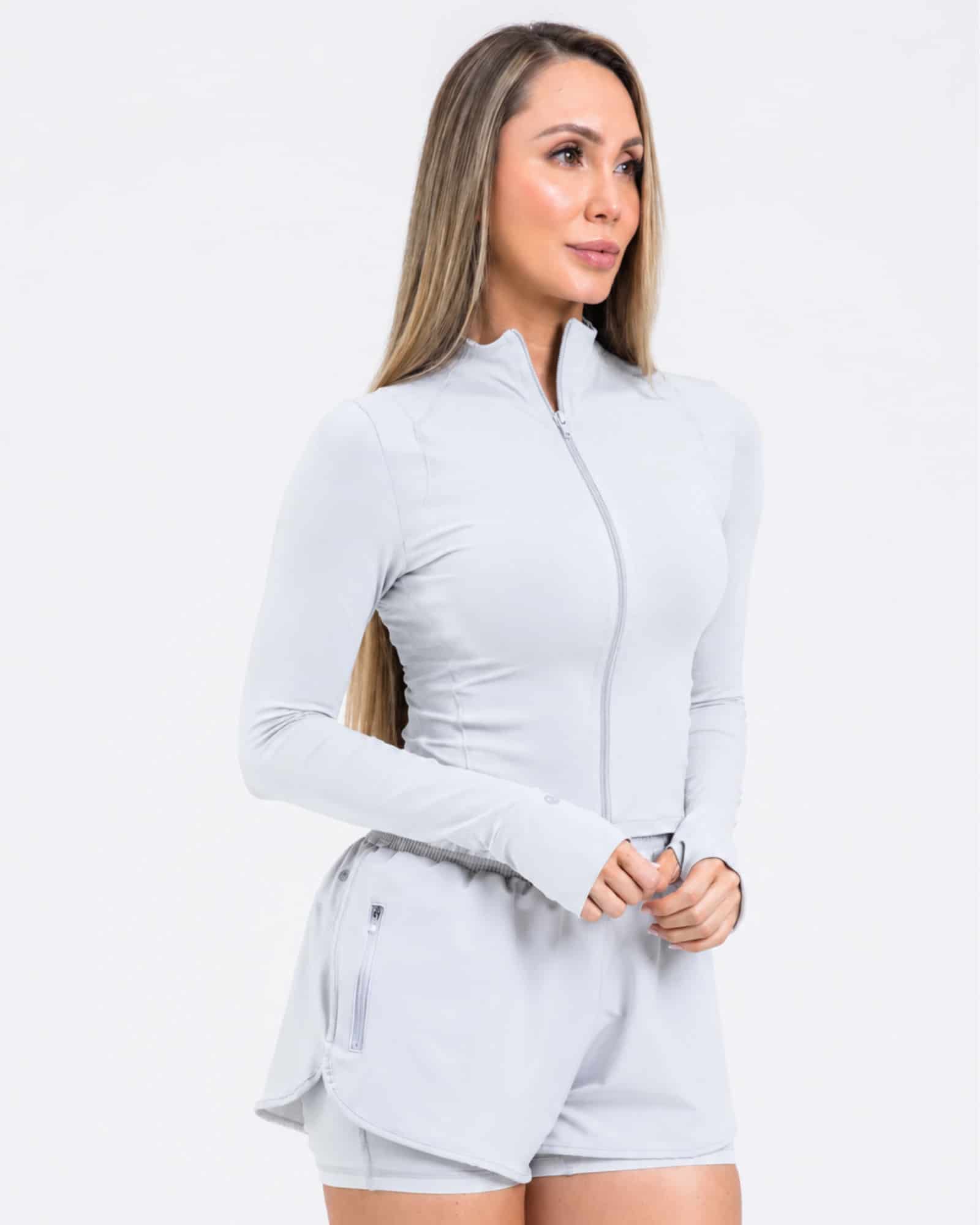 Chaqueta sculpt edge gris cloud outdoor FIBER - miniatura 2