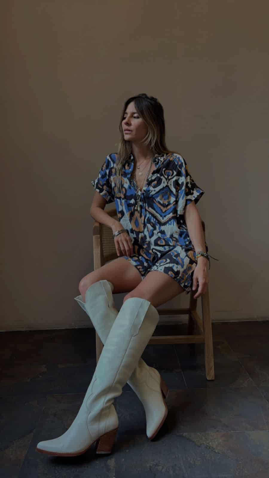 BOTA LARGA SARA CREMA - miniatura 1